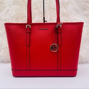 Michael Kors Large Shoulder Tote Red